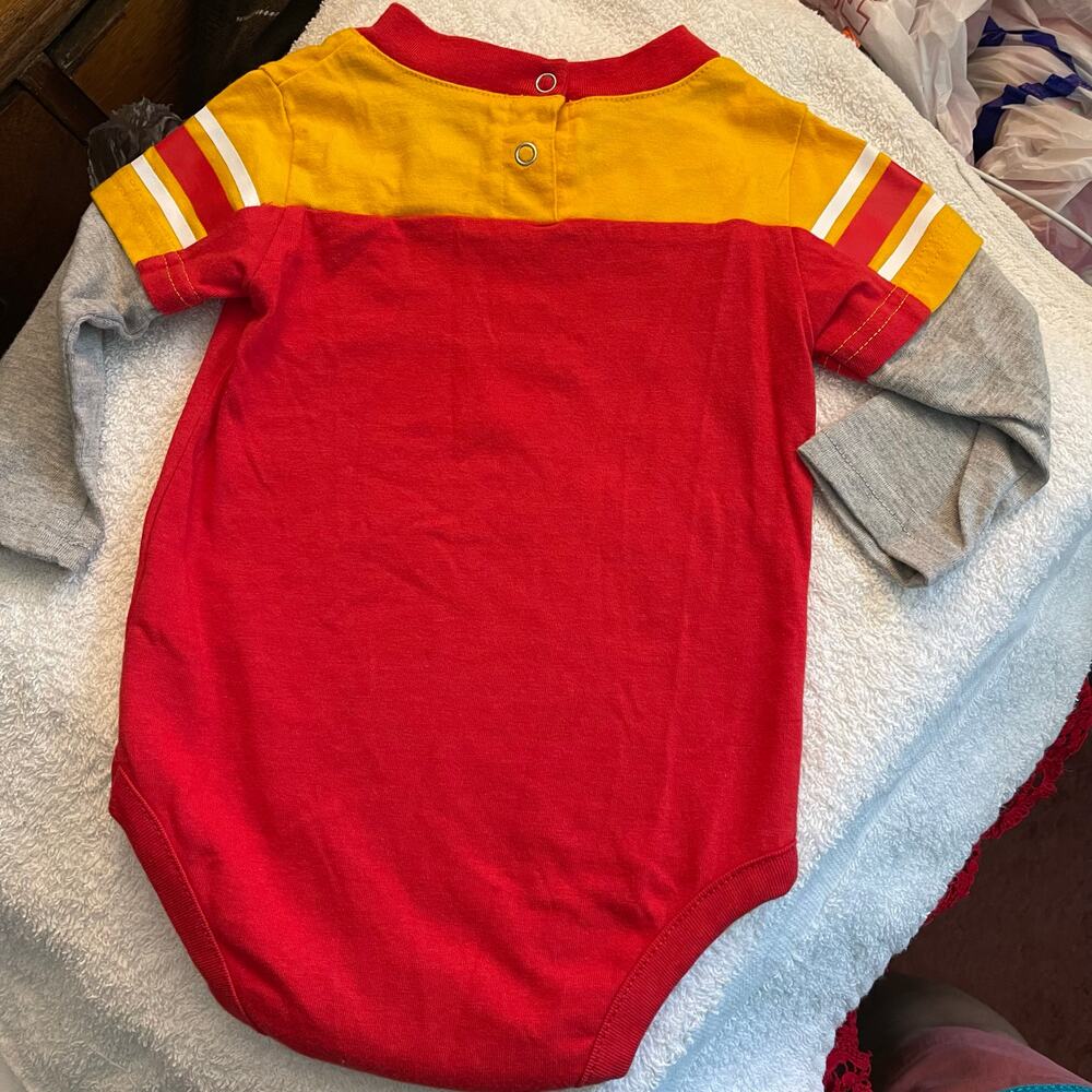 NFL Kansas City Chiefs Baby Bodysuit Long Sleeve Size 12M Football Super Bowl - Picture 3 of 6